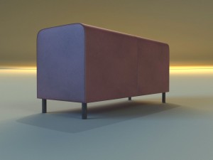 banquette leather 3D Model