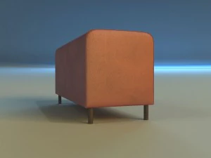 panca in pelle Modello 3D
