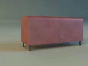 panca in pelle Modello 3D