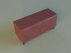 panca in pelle Modello 3D