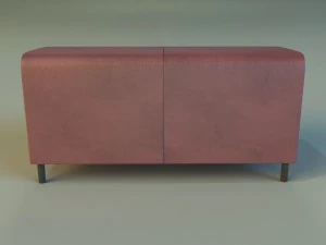 panca in pelle Modello 3D