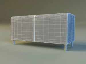 panca in pelle Modello 3D