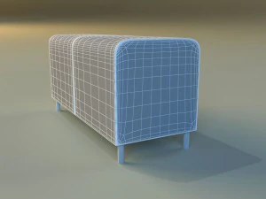 panca in pelle Modello 3D