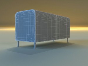 banquette leather 3D Model