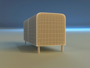 banquette leather 3D Model