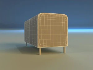 panca in pelle Modello 3D