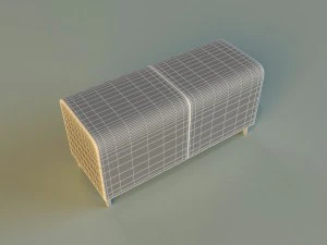 panca in pelle Modello 3D