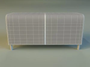 panca in pelle Modello 3D