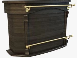 barra de madeira Modelo 3D