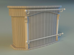 bar of wood Modèle 3D