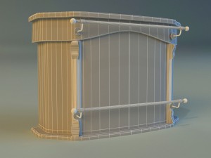 bar of wood Modèle 3D