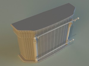 bar of wood Modèle 3D