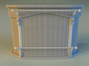bar of wood Modèle 3D