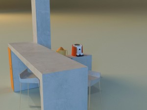 bar in the art nouveau style 3D Model