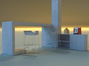 bar in the art nouveau style 3D Model