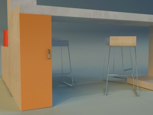 bar in the art nouveau style 3D Model