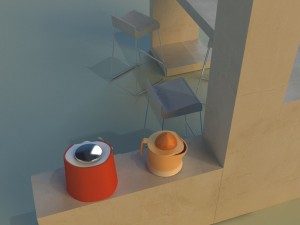 bar in the art nouveau style 3D Model