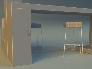 bar in the art nouveau style 3D Model