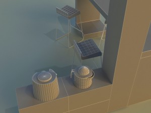 bar in the art nouveau style 3D Model