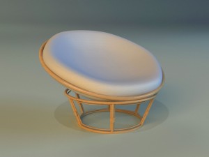 rattan chairs Model 3D