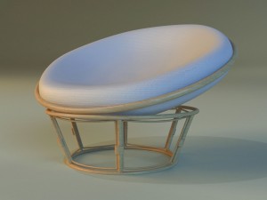 rattan chairs Model 3D