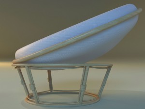 rattan chairs Model 3D