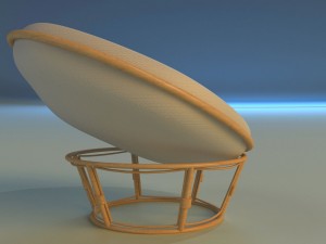 rattan chairs Model 3D