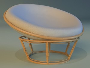 rattan chairs Model 3D