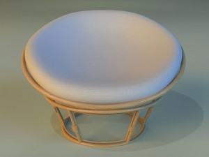 rattan chairs Model 3D
