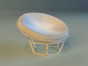 rattan chairs Model 3D