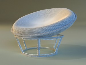 rattan chairs Model 3D