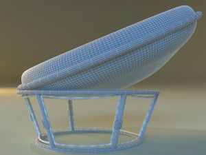 rattan chairs Model 3D