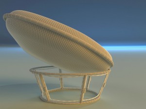 rattan chairs Model 3D