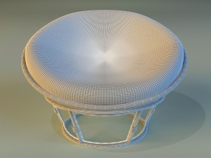rattan chairs Model 3D
