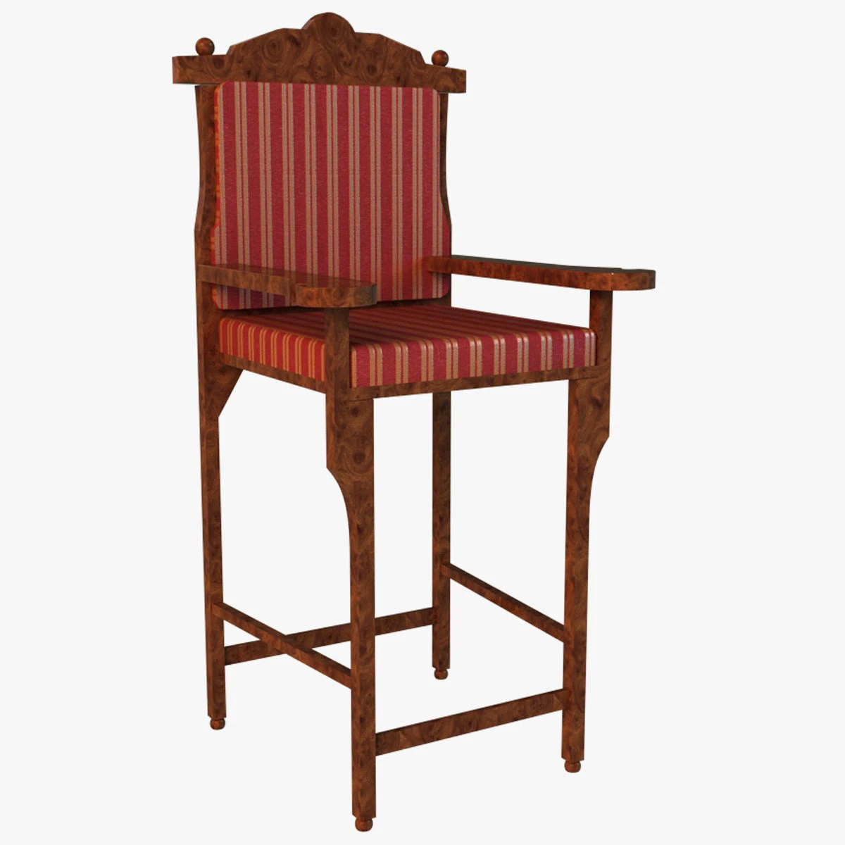 wooden chair in royal style 3D Model .c4d .max .obj .3ds .fbx .stl .blend 