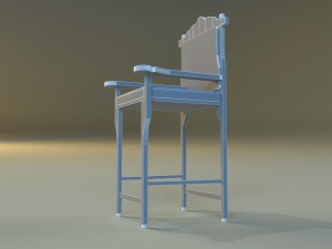 wooden chair in royal style 3Dモデル