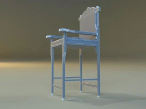 wooden chair in royal style 3D Model