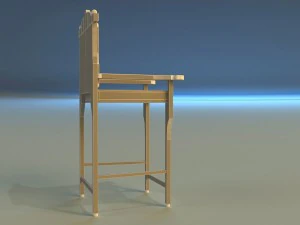 wooden chair in royal style 3D Model