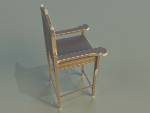 wooden chair in royal style 3Dモデル