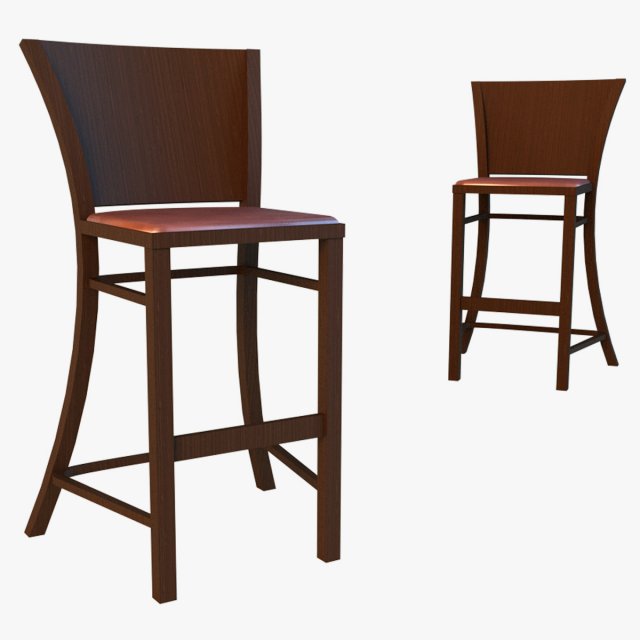 bar stool dark 3D 模型 .c4d .max .obj .3ds .fbx .stl .blend 
