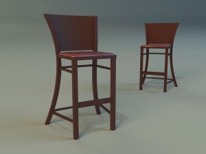 bar stool dark 3D 模型
