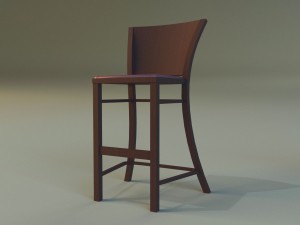 bar stool dark 3D 模型