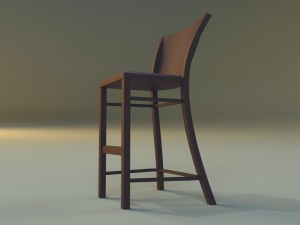 bar stool dark 3D 模型