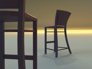 bar stool dark 3D 模型