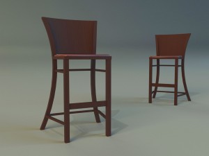 bar stool dark 3D 模型