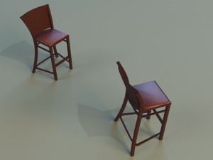 bar stool dark 3D 模型
