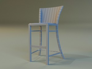 bar stool dark 3D 模型