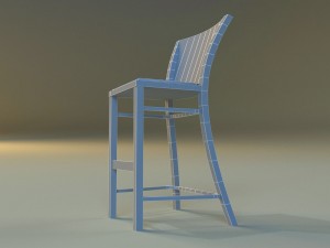 bar stool dark 3D 模型