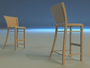 bar stool dark 3D 模型