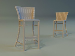 bar stool dark 3D 模型